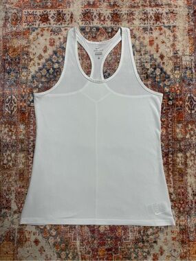 Nike Dri-FIT White Racerback Athletic Tank Top Size Large